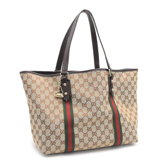 Gucci GG Canvas Tote Bag Brown - Picture 1 of 8